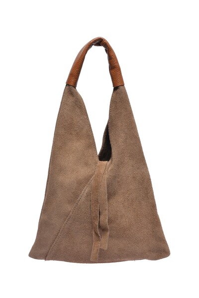 SimpleFind Anna Luchini Geanta piele -Yara-TAUPE,Geanta de umar piele natural...