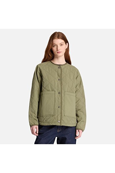 Timberland Women's Green Water Repellent Quilted Jacket - Water Repellent Qui...