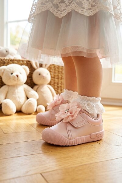 Vicco Bow Detailed Velcro Orthopedic Baby Girl Sneaker Sports Shoes