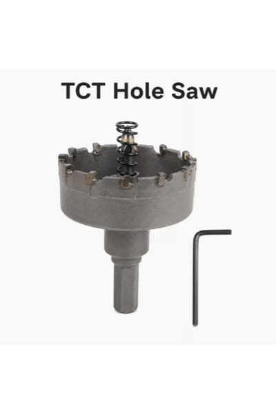 Generic Brand 65mm TCT Carbide Tipped Hole Saw Cutter with Hex Key, Round Ope...