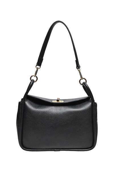 SimpleFind Roberta M Geanta piele -Xanthe-NEGRU ,Geanta de umar piele natural...