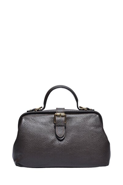 SimpleFind Anna Luchini Geanta piele -Brunella-MARO INCHIS ,Geanta de mana pi...