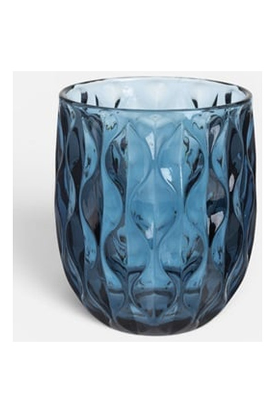 OEM Blue Pulse Glass Water Glass 350ml