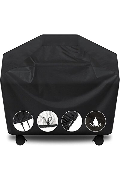 Other Black waterproof BBQ cover Outdoor rain Barbecue Grill protector For Ga...