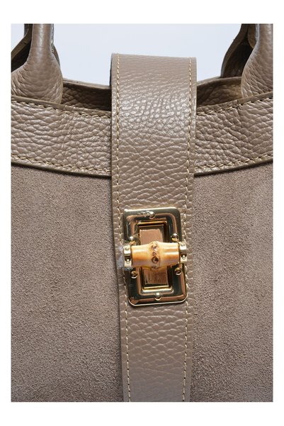 SimpleFind Isabella Rhea Geanta piele -Nina-TAUPE,Geanta de mana piele naturala, poseta, femei
