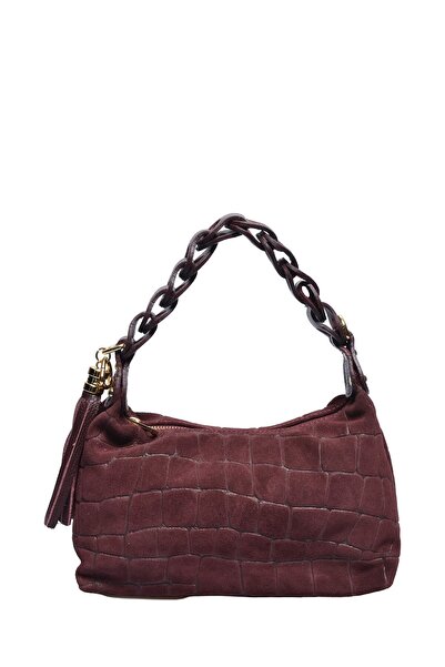 SimpleFind Roberta M Geanta piele -Brenda-BORDO ,Geanta de umar piele natural...