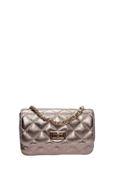 SimpleFind Luisa Vannini Geanta piele -Giselle-BRONZ ,Geanta de umar piele na...