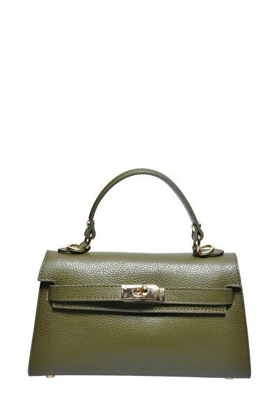 SimpleFind Anna Luchini Geanta piele -Mariana-VERDE MILITAR ,Geanta de mana p...