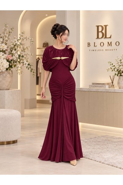 BLOMO فستان سهرة نسائي طويل وأنيق