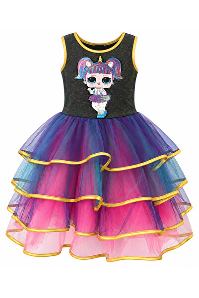 Lizsa Girl's New Season Multi-Colored Lol Doll Costume Birthday Party End of ...