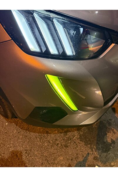 ARKT STİCKER Peugeot 2008 Gündüz Led Sticker Set 2020-2023 Uyumlu Koyu Sarı