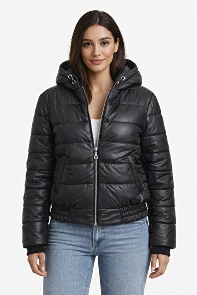 SCHERRER REGULAR FIT KAPİTONE KENDİNDEN KAPÜŞONLU PREMIUM YOUNG SİYAH MONT