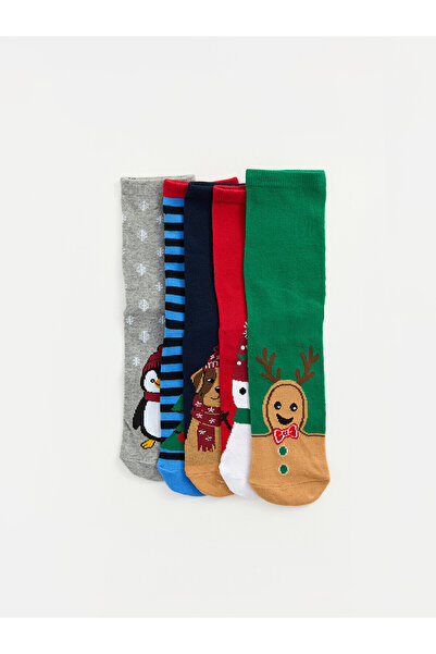 LC Waikiki Nevavm Farkıyla Lcw Kids Mixed Patterned 5-Piece Pack Boys' Socks