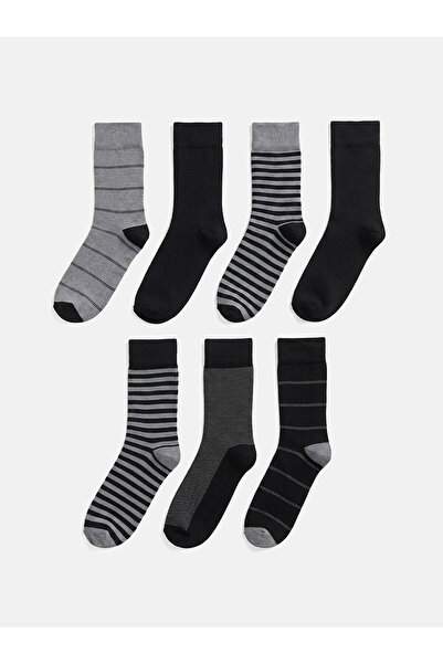 LC Waikiki Lcw Accessories Mixed Patterned 7-Piece Pack Men's Socks with Neva...