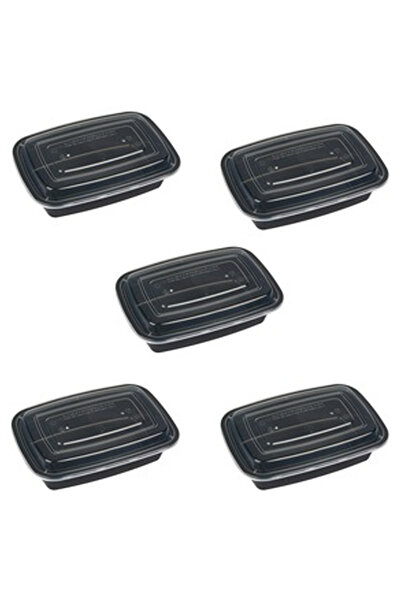 OEM Set Recipiente Alimente Negre Capac Transparent 1l - 5buc