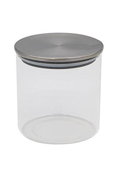 OEM Borcan de Depozitare din Sticla Transparenta Capac Metalic 350ml