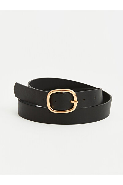 LC Waikiki Two Mt Shop Quality Lcw Accessories Black Plain Women's Belt