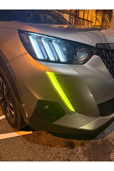 ARKT STİCKER Peugeot 2008 Gündüz Led Sticker Set 2020-2023 Uyumlu Açık Sarı