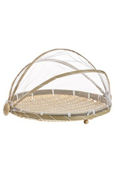 OEM Bamboo Food Protection Net with Base Ø32x17cm
