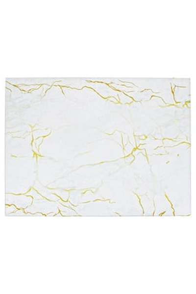 OEM Shatterproof Glass Chopping Board with Gold Marble Pattern 40x30cm