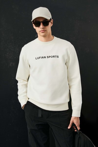 Lufian 112030195 Rowan Erkek Sweatshirt BEYAZ