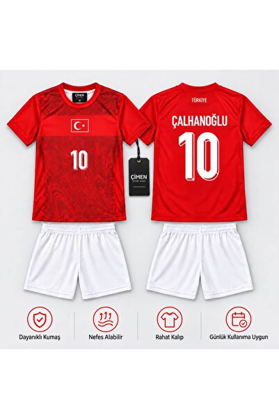 Çimen Spor Giyim Türk Bayraklı Ay Yıldızlı 10 Numara Hakan Çalhanoğlu Yazılı ...