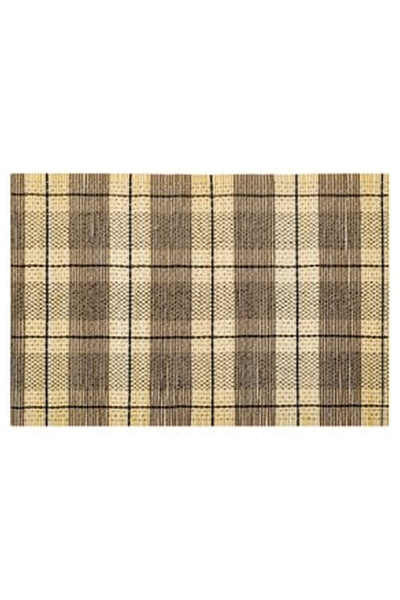 OEM Bamboo Plate Holder Taupe Checkered 45x30cm