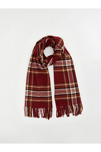 LC Waikiki Nevavm Farkıyla Lcw Accessories Red Knitwear Plaid Women's Scarf