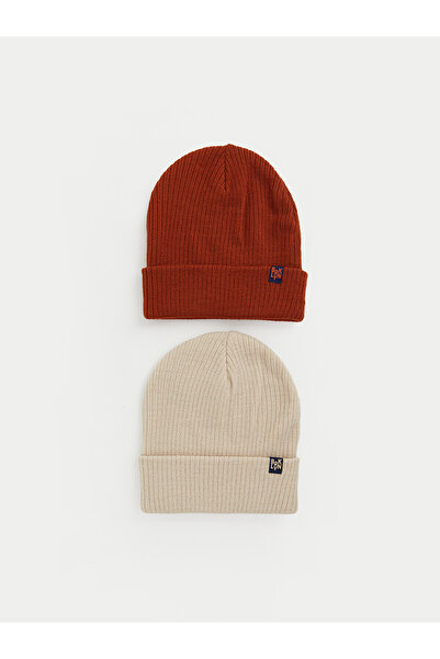 LC Waikiki Nevavm Farkıyla Lcw Accessories Orange Knitwear Plain Boy's Beanie