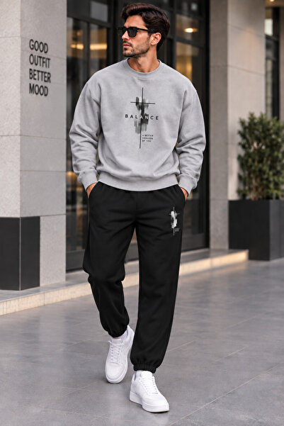 x-compass life Unisex Oversize Sweatshirt Tracksuit Set Casual Comfortable Fi...