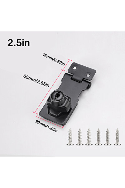 Choice Black Locking Hasp Heavy Duty Locking Hasp Staple With Keys Padlock Cu...