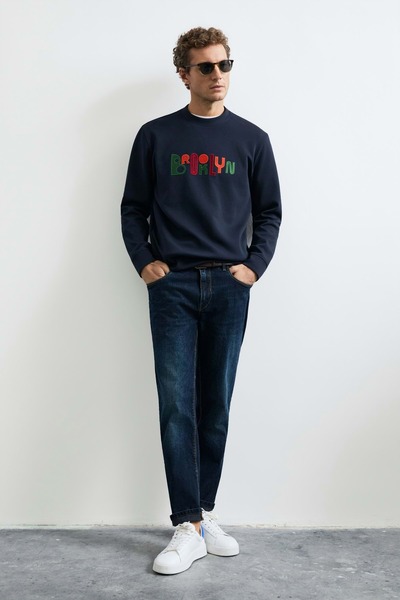 Lufian 112030202 Fınn Erkek Sweatshirt LACİVERT