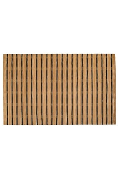 OEM Beige Bamboo Plate Holder with Black Stripes 45x30cm
