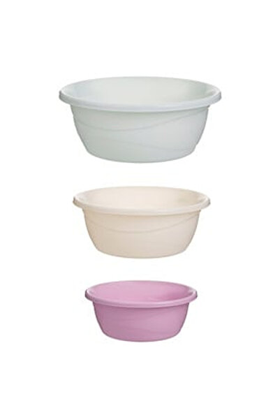 OEM Set of 3 Pastel Plastic Bowls 1.5L/2.7L/4.5L
