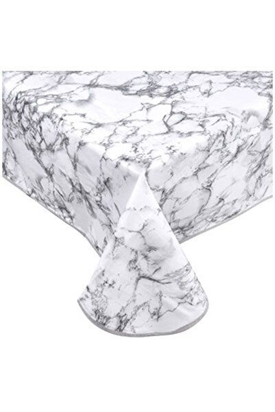 OEM Fata de Masa Plastifiata Alba Marble 180x140cm
