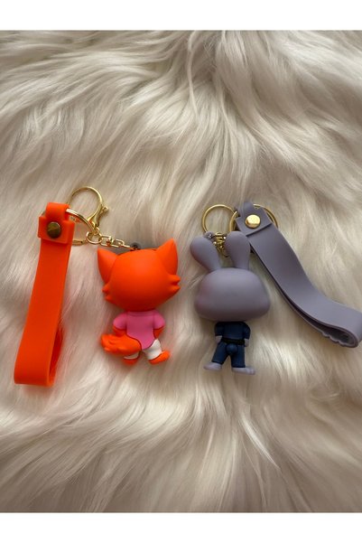 womistore Breloc cu figurine cuplu Nick și Judy (2 articole)