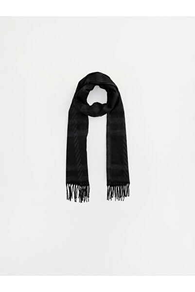 LC Waikiki Lcw Eco Anthracite Knitwear Plaid Men's Scarf with Nevavm Difference