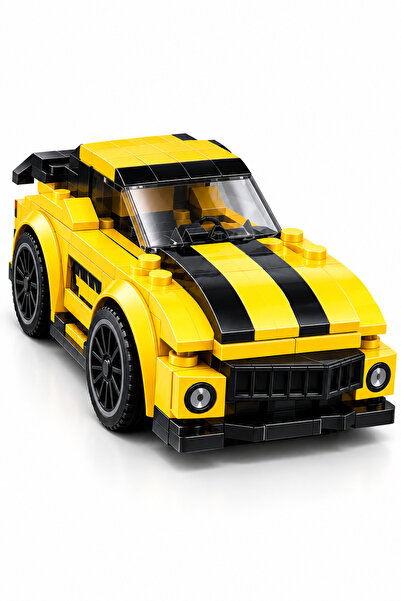 İlknurtoys 200 Parça 2’si 1 Arada Lego Uyumlu Yarış Arabası Yapım Seti Geri Çek Bırak 6+ Yaş – Sarı