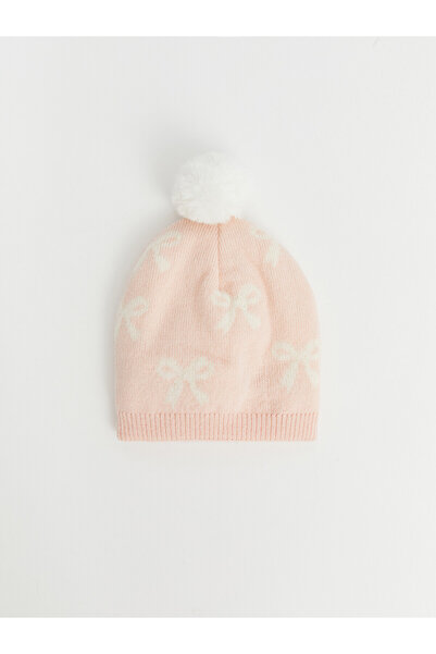 LC Waikiki Nevavm Farkıyla Lcw Accessories Pink Knitwear Baby Girl Beanie