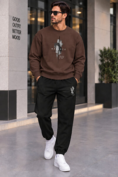x-compass life Unisex Oversize Sweatshirt Tracksuit Set Casual Comfortable Fi...