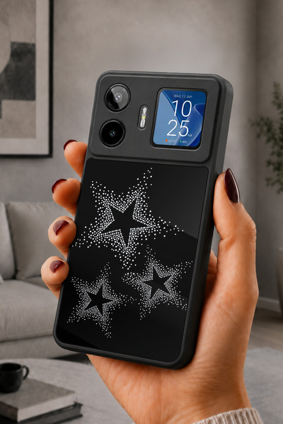 General Mobile غطاء حماية متوافق مع GM 26 Pro، مطبوع، أسود غير لامع، سيليكون ناعم، واقي، غطاء ممتص للصدمات، حافظة