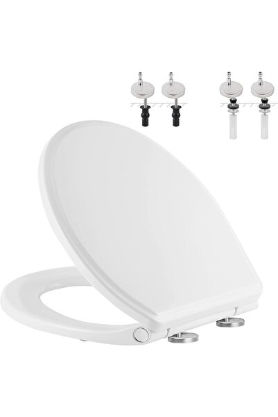 urevo Toilet Seat Cover, Slow-Close Long Toilet Seats, Thick U-Shaped Toilet ...