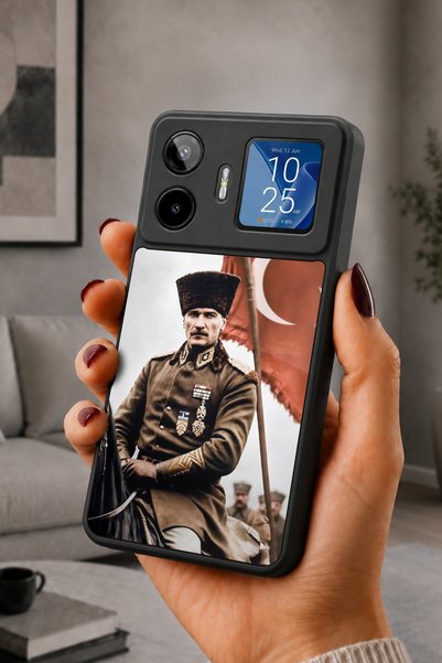 General Mobile Gm 26 Pro Compatible Printed, Matte Black, Soft Silicone, Prot...