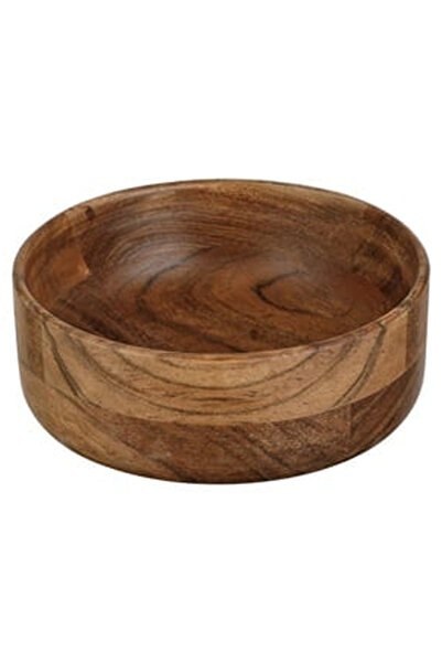 OEM Round Wooden Bowl in Dark Natural Color Ø15x6cm - 625ml
