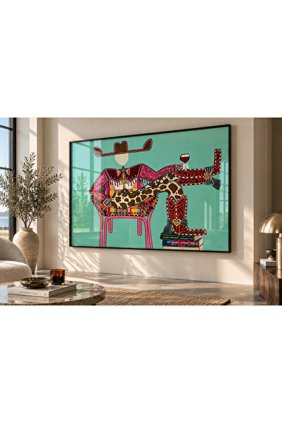 Boho wellness studio Western Cowgirl Gerçek Cam Tablo