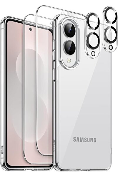 JETech 5 in 1 Case for Samsung Galaxy S25 Edge, Anti-Yellowing, Clear