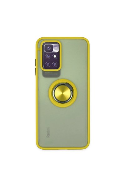FMA غطاء حماية سيليكون مونتريال لهاتف Xiaomi Redmi 10 2022 مع حلقة - أصفر