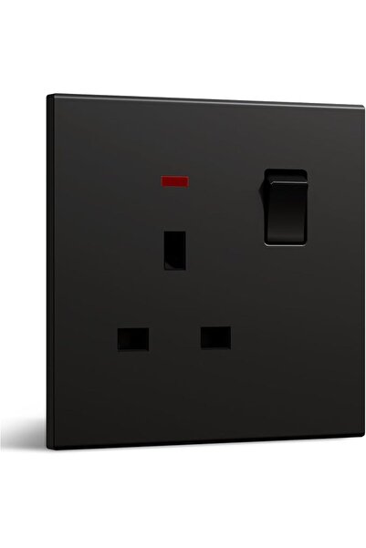 Bseed Single Socket Electrical UK Switched Power Plug Wall Socket with LED In...