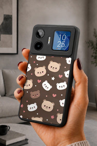 General Mobile Gm 26 Pro Compatible Printed, Matte Black, Soft Silicone, Prot...