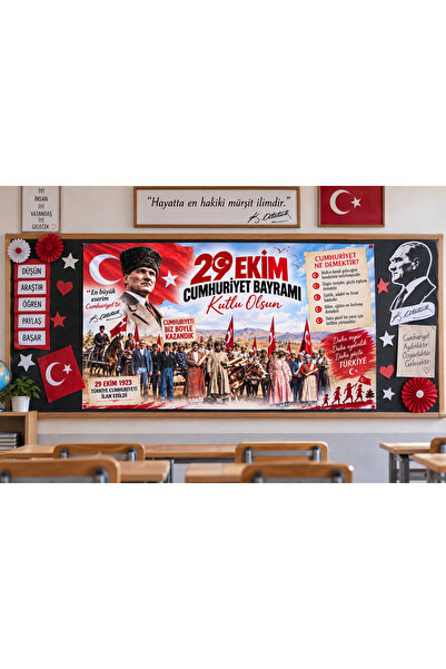 toreksan reklam 29 Ekim Cumhuriyet Bayramı Branda 100x150 cm – Atatürk Cumhur...